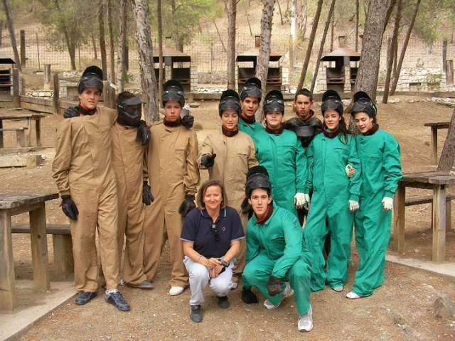 jugadores de paintball
